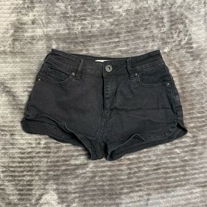 Black Jean Shorts